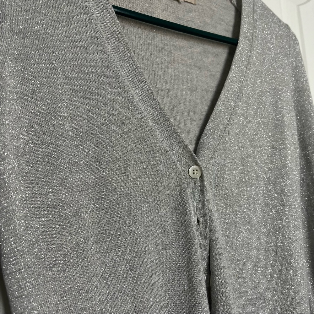 Banana Republic Silver Metallic Cardigan (Box B) - Picture 3 of 6